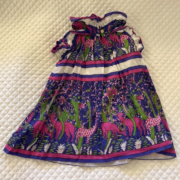 Girl’s J Crew Crewcuts Woodland Creature Dress deer giraffe 2t - Picture 5 of 5